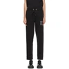 HELMUT LANG BLACK EMBROIDERED MASC LOUNGE trousers