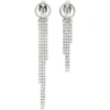 JUSTINE CLENQUET SILVER SHANON CLIP-ON EARRINGS