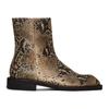 ANDERSSON BELL TAN & BLACK PYTHON CHELSEA BOOTS