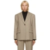 ARCH THE ARCH THE BEIGE WOOL BOXY BLAZER