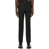 BURBERRY BLACK WOOL BELTED TROUSERS