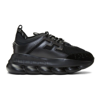 Versace Black Chain Reaction Trainers