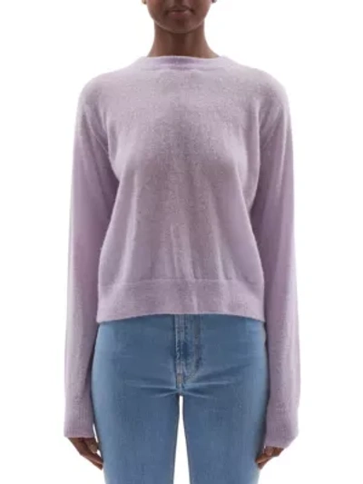 Helmut Lang Women's Crew Alpaca-blend Sweater In Lavender