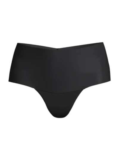Hanky Panky Breathe Natural High Rise Thong In Black