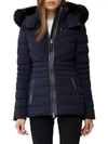 Mackage Fox Fur Down Filled Jacket In Navy