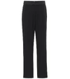 BALMAIN LOW-RISE STRAIGHT SATIN PANTS,P00484552