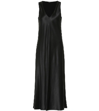 Joseph Daris V-neck Silk-satin Slip Dress In Black