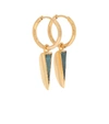 THEODORA WARRE 18KT YELLOW GOLD-PLATED HOOP EARRINGS WITH LONDON TOPAZ,P00488615