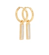 THEODORA WARRE 18KT YELLOW GOLD-PLATED HOOP EARRINGS WITH CUBIC ZIRCONIA,P00488618