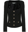 ALESSANDRA RICH Wool-blend tweed bustier jacket,P00507001
