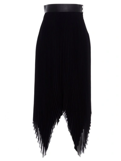 Loewe High-rise Georgette Midi Skirt In Black