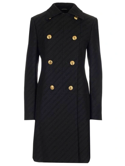 Givenchy Double-breasted Coat In Black