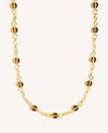Ann Taylor Glass Beaded Station Necklace In Warm Honey