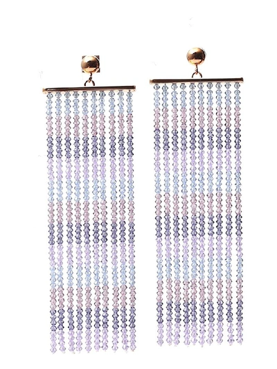 Jacquemus Les Rideaux Earrings In Purple,light Blue