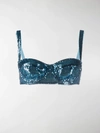 Dolce & Gabbana Sequined Balcony Bra In Blau