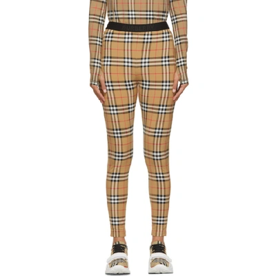 Burberry Vintage Check Leggings In Archive Beige
