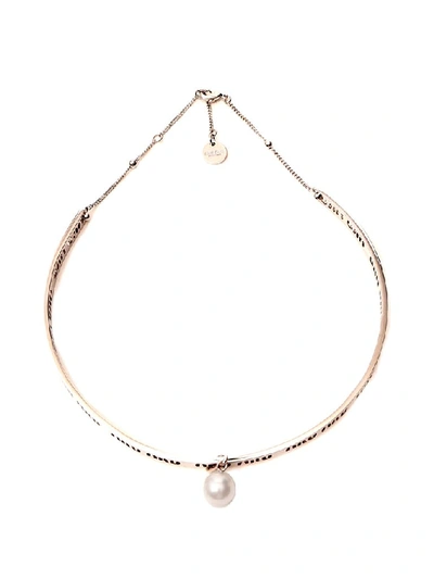 Miu Miu Choker Necklace In Silver