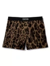 Tom Ford Leopard-print Boxer Shorts In Light Brown