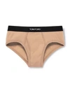 Tom Ford Stretch-cotton Logo Briefs In Beige