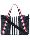 THOM BROWNE 4-BAR QUILTED RIPSTOP GYM BAG