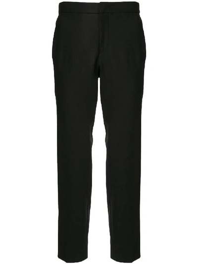 Solid Homme Cropped Tailored Trousers In Black