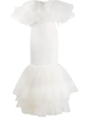 ALESSANDRA RICH RUFFLED TULLE DRESS