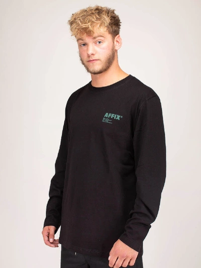 Affix Standardised Logo Longsleeve T-shirt In Black