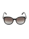 Ferragamo 53mm Gradient Circle Sunglasses In Crystal Black