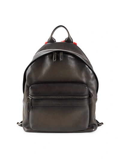 Ferragamo Fango Leather & Shearling Backpack