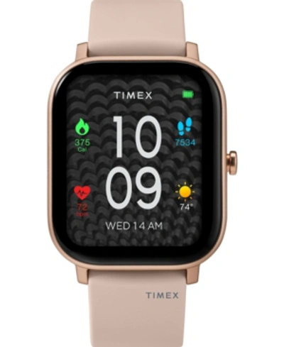 Timex Unisex Metropolitan S Blush Silicone Strap Amoled Touchscreen Smart Watch With Gps Heart Rate 36mm In Pink