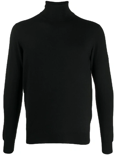 Drumohr Roll-neck Cashmere Jumper In Black