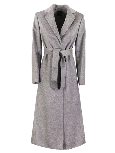 Agnona Cashmere Wrap Coat In Grey