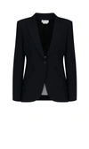 Alexander Mcqueen Peak Shoulder Blazer In Black