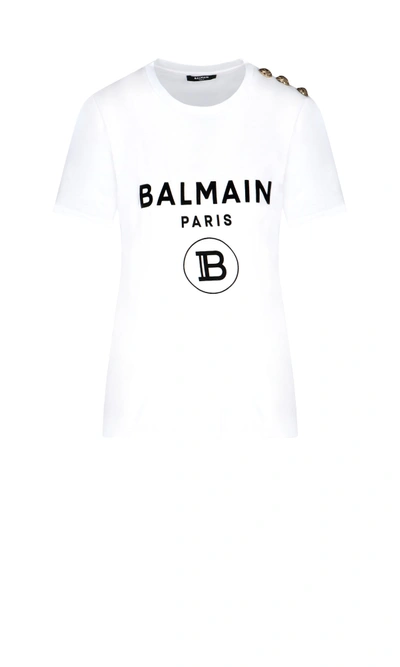 Balmain Short Sleeve T-shirt In White