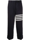 Thom Browne 4-bar Print Straight-leg Trousers