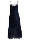FENDI BLUE SILK CORDUROY DRESS,FDA786 AC5O PF20
