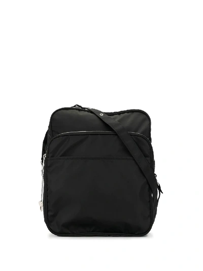 Black Comme Des Garçons Zipped Medium Shoulder Bag In Black