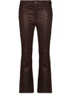 FRAME LE CROP LEATHER FLARED TROUSERS