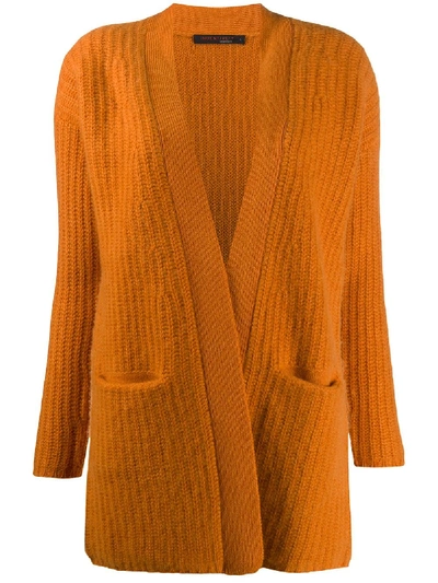 Incentive! Cashmere Open-front Cashmere Cardigan In Orange