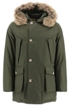 Woolrich Arctic Parka With Fur Trimmed Hood In Khaki
