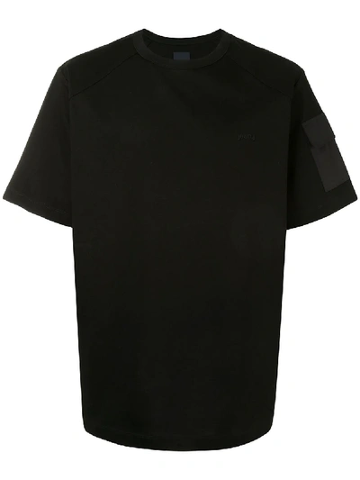 Juunj T-shirt With Sleeve Patch Pocket In Black