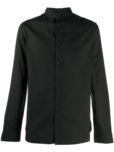 Allsaints Redondo Long-sleeve Shirt In Black