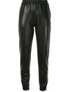 ERMANNO SCERVINO SNAKESKIN-EFFECT TRACK PANTS