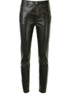 ERMANNO SCERVINO FAUX-LEATHER SKINNY TROUSERS