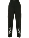 ERMANNO SCERVINO LACE EMBROIDERY TAPERED TROUSERS