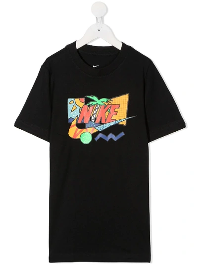 Nike Kids' Vacation Logo Print T-shirt In Black
