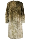 Givenchy Gradient-effect Single-breasted Coat In Green