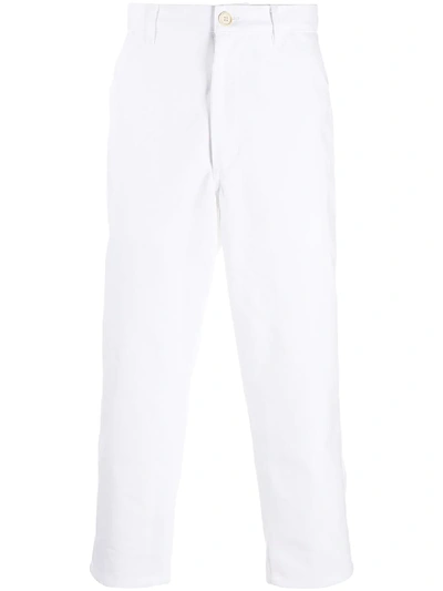 Comme Des Garçons Shirt Slim-fit Chino Trousers In White