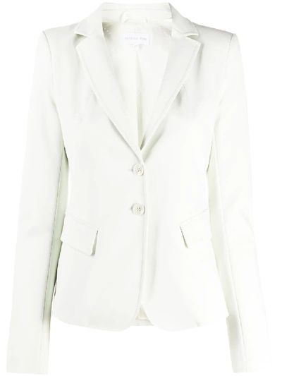 Patrizia Pepe Fitted Long Sleeve Blazer In Neutrals