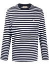 MAISON KITSUNÉ STRIPED LONG-SLEEVE T-SHIRT